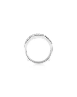 Bague complémentaire en or blanc 14 K avec diamants totalisant 0,75 ct