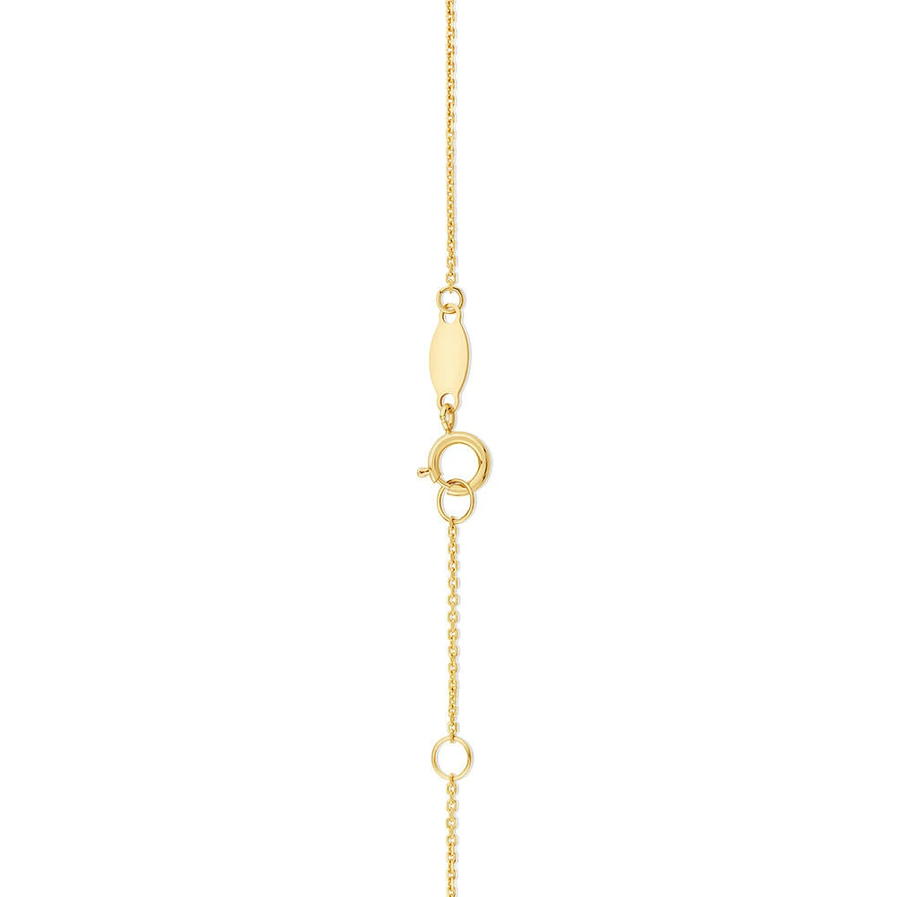 19cm (7.5") C Initial Bracelet in 10kt Yellow Gold