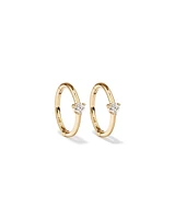 Diamond Accent Sleeper Earrings in 10kt White Gold