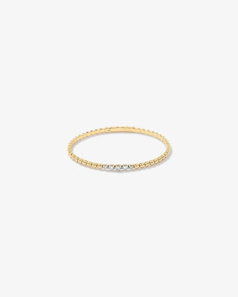 0.25 Carat TW Diamond Flex Bangle in 10kt Yellow Gold