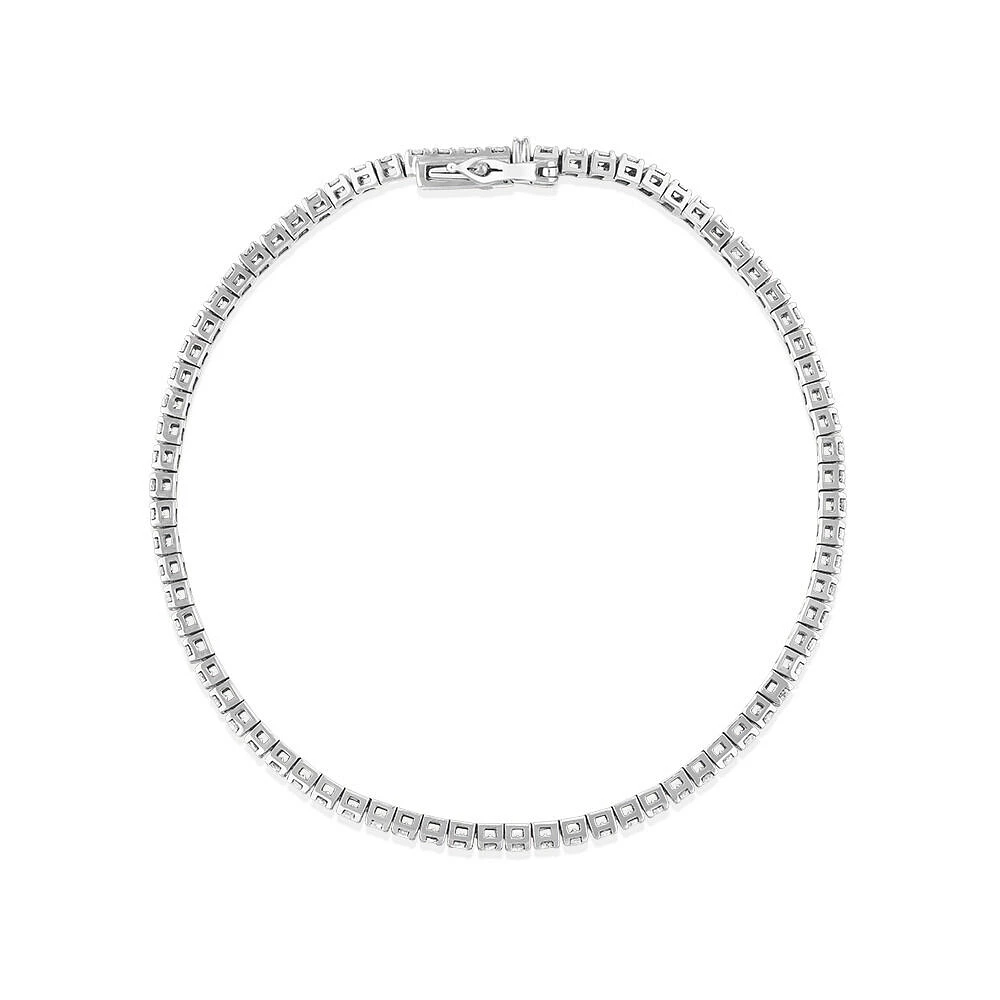 2.46 Carat TW Diamond Tennis Bracelet in 10kt White Gold