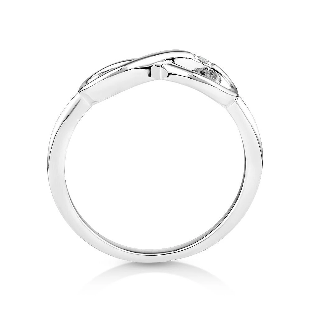 Diamond Accent Infinity Ring in Sterling Silver