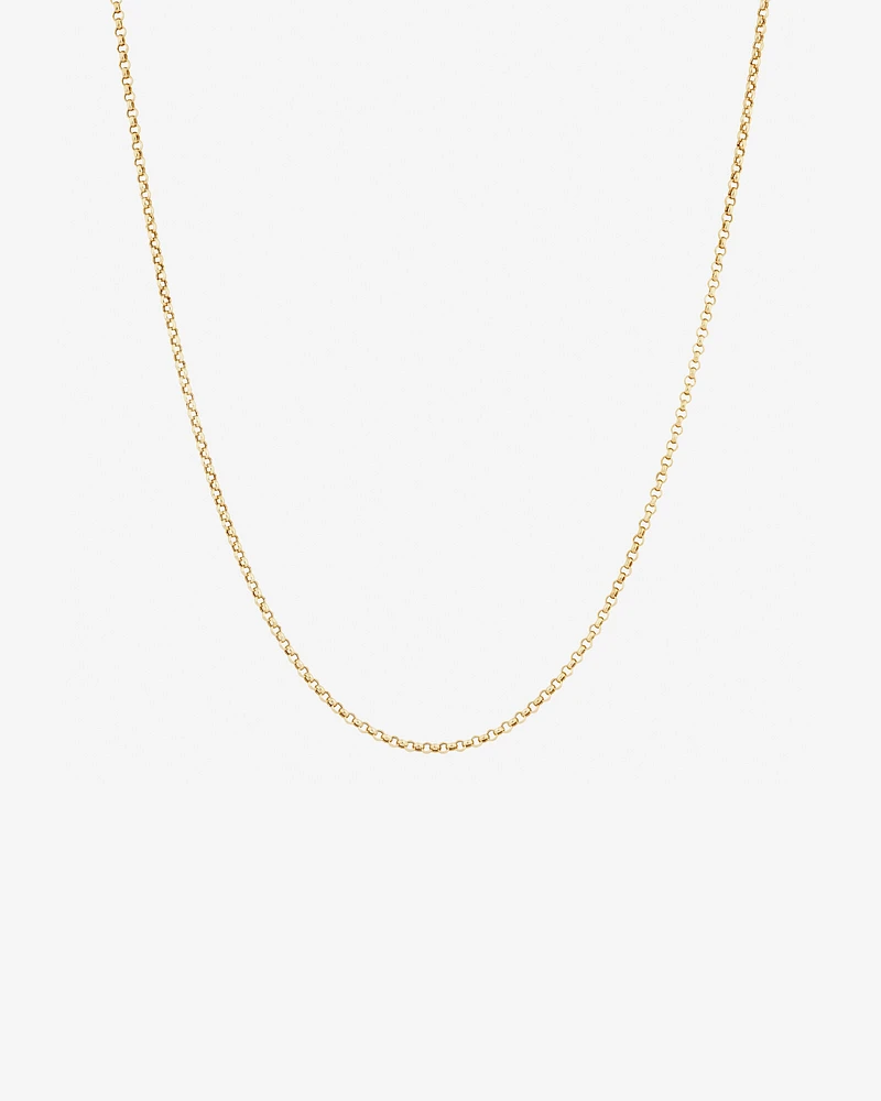 60cm (24") Hollow Belcher Chain in 10kt Yellow Gold