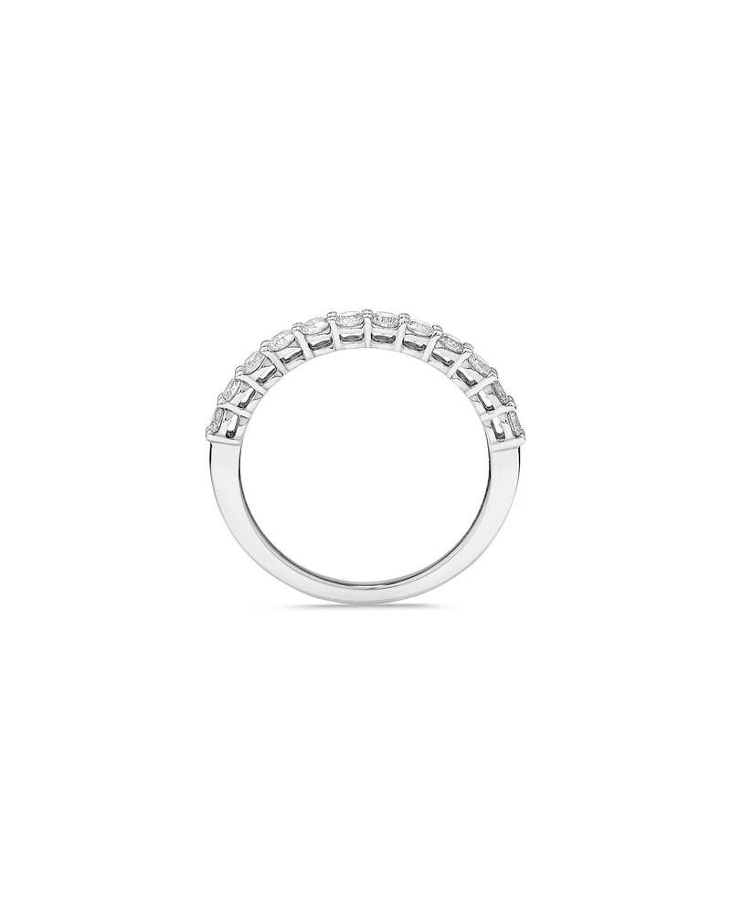 Carat TW Claw Set Laboratory-Grown Diamond Wedding Ring in 14kt White Gold