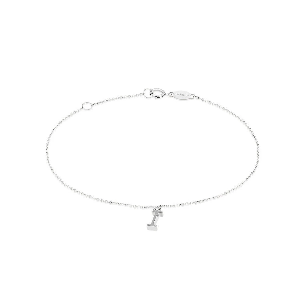Bracelet à initiale « D » en argent