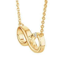 Diamond Accent Infinity Necklace in 10kt Yellow Gold