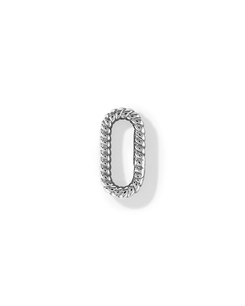 Twisted Paperclip Pendant Connector in Sterling Silver