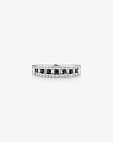 Ring with Sapphire & 0.29 Carat TW of Diamonds In 10kt White Gold