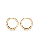 11mm Hoop Earrings in 10kt Yellow, White & Rose Gold