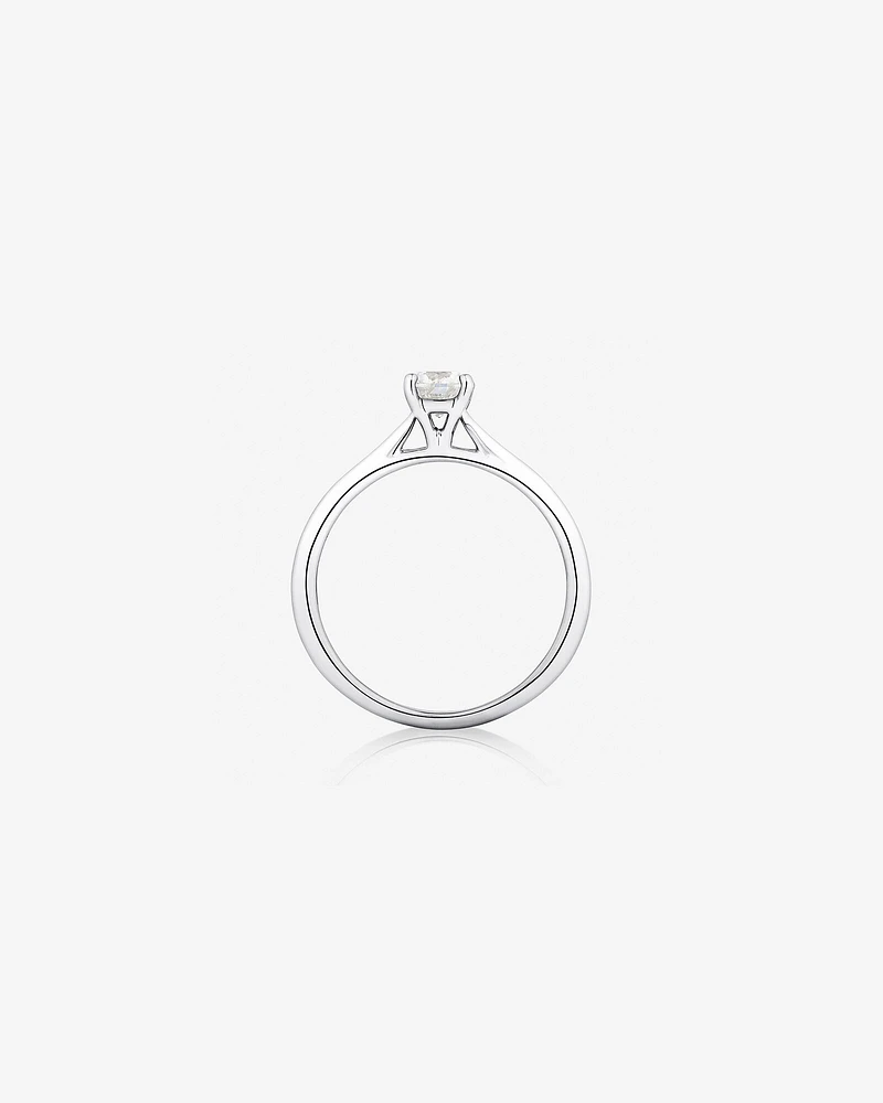 Evermore Certified Solitaire Engagement Ring with a Carat TW Diamond in 14kt White Gold