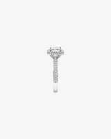 1.65 Carat TW Emerald Cut Diamond Pave Halo Engagement Ring in Platinum