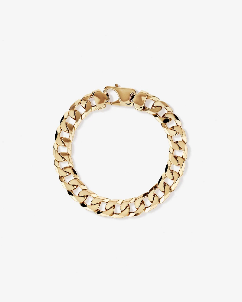 23cm (9.5") 12.5mm-13mm Width Curb Bracelet in 10kt Yellow Gold