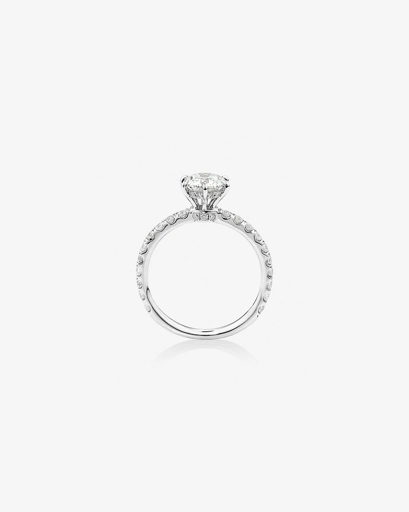 Sir Michael Hill Designer Engagement Ring with 1.37Carat TW of Diamonds in 18kt White Gold