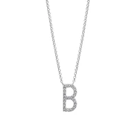 A' Initial necklace with 0.10 Carat TW of Diamonds in 10kt White Gold