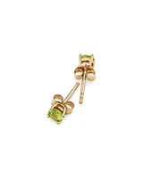 Stud Earrings with Peridot in 10kt Yellow Gold