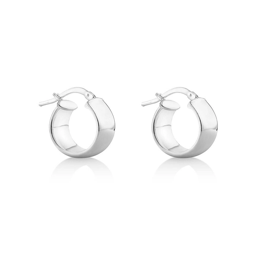 10mm Hoop Earrings in Sterling Silver