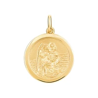 St Christopher Pendant in 10kt Yellow Gold