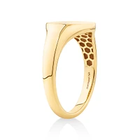 Round Signet Ring in 10kt Yellow Gold