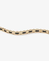 21cm Bracelet with .43TW of Black Diamonds in 10kt Yellow Gold & Black Rhodium