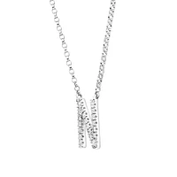 A' Initial necklace with 0.10 Carat TW of Diamonds in 10kt White Gold