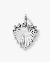 Sunray Love Heart Pendant in Sterling Silver