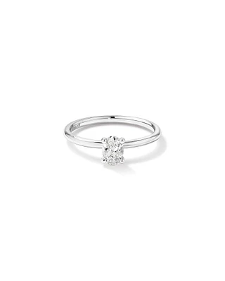 Solitaire Engagement Ring with 0.50 Carat TW of Diamonds in 18kt White Gold