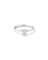 Solitaire Engagement Ring with 0.50 Carat TW of Diamonds in 18kt White Gold