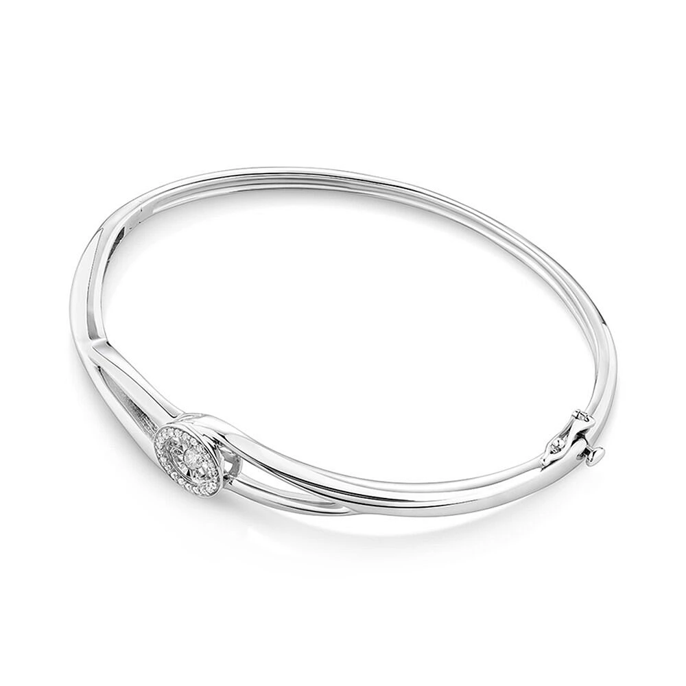 Everlight Bangle with 0.15 Carat TW of Diamonds in Sterling Silver