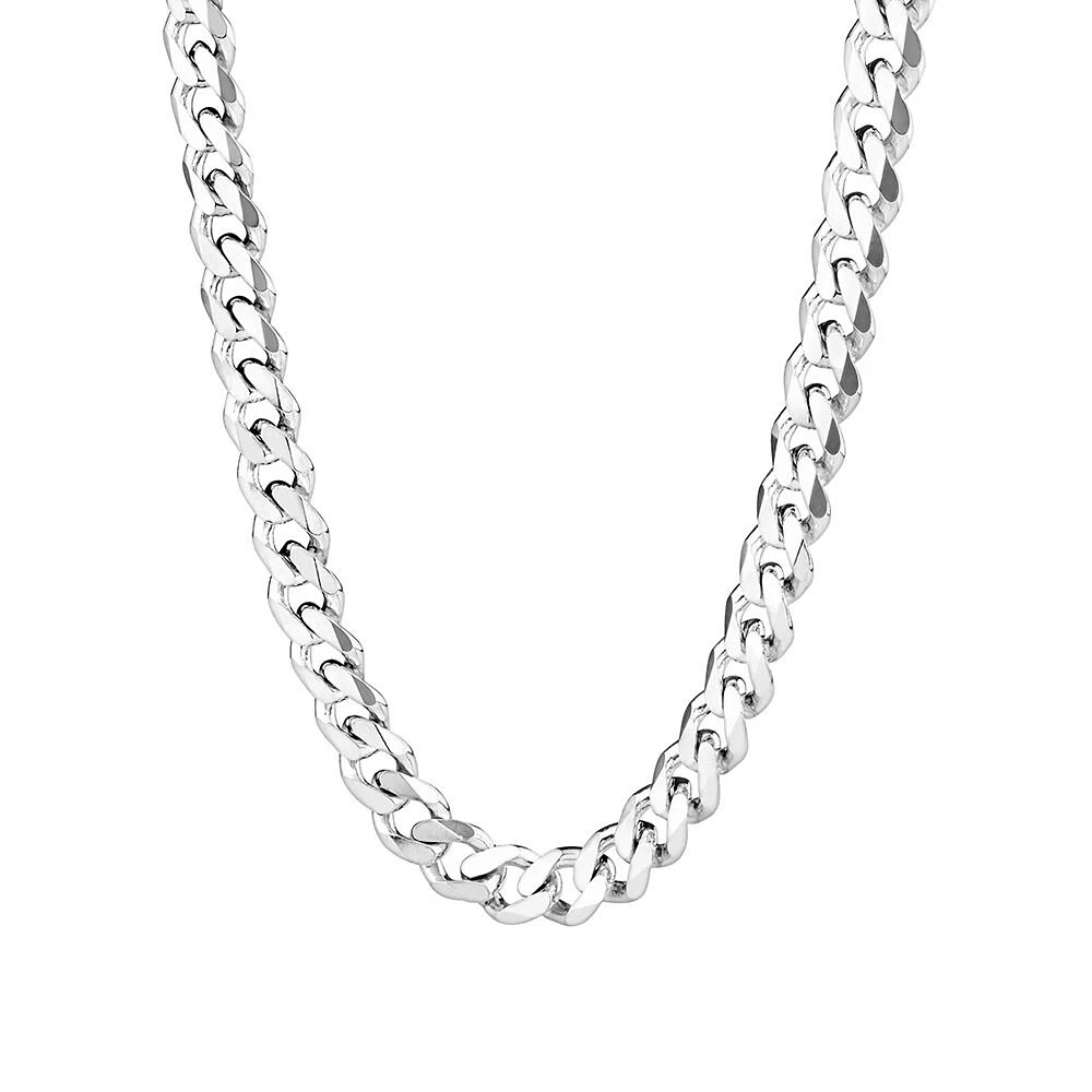 55cm (22") 9mm Width Curb Chain in Sterling Silver