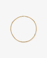 55cm (22") 6.3mm Width Solid Concave Bevelled Curb Chain in 10kt Yellow Gold