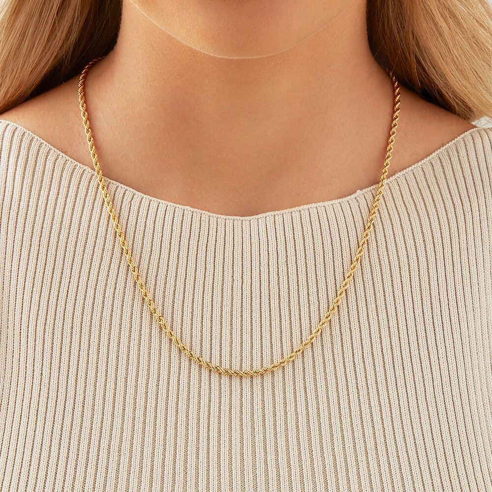 50cm (20") Rope Chain in 10kt Yellow Gold