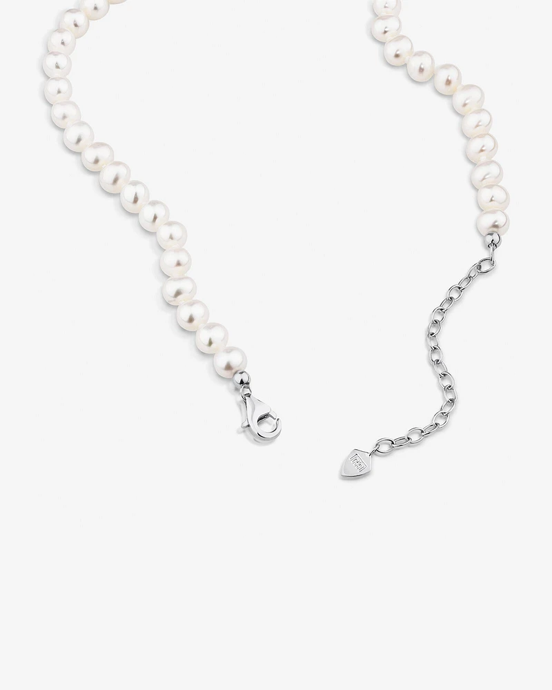 Cultured Freshwater Pearl Necklace in Sterling Silver