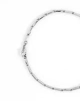 Bracelet Pour Homme Tennis Et Chaîne Trombone Avec Diamants Noirs Totalisant 0,87 Carat En Argent Sterling