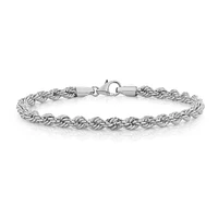 19cm (7.5") 4mm-4.5mm Width Rope Bracelet in 10kt Yellow Gold