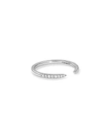 0.12 Carat TW Diamond Open Wedding Band in 14kt White Gold