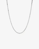 55cm (22") 3.5-4mm Width Fine Curb Chain Necklace in Sterling Silver