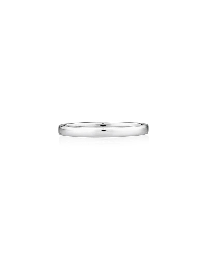 2mm Lite Half Round Wedding Band in 10kt White Gold