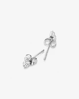 Double Stud Earrings with .28 Carat TW Diamonds in 10kt  White Gold