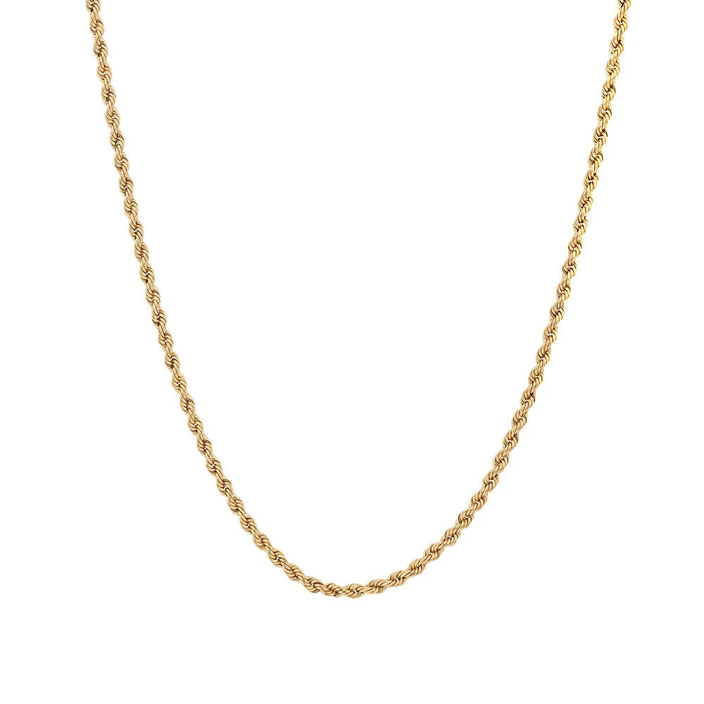 55cm (22") Rope Chain in 10kt Yellow Gold