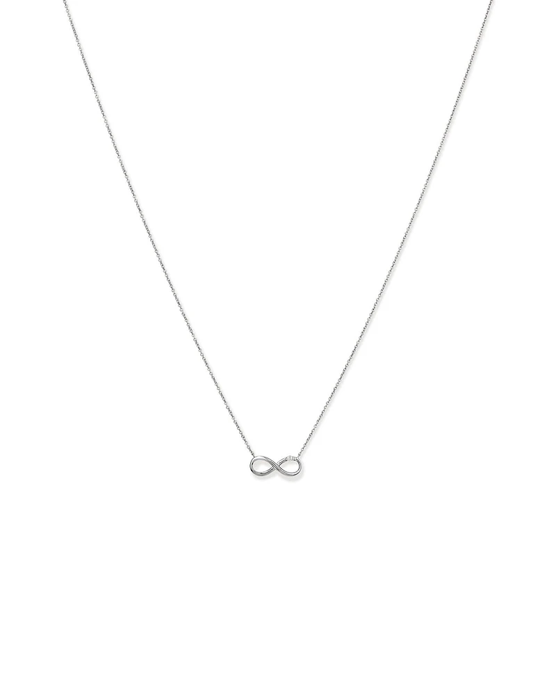 Diamond Accent Infinity Necklace in Sterling Silver