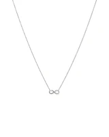 Diamond Accent Infinity Necklace in Sterling Silver