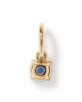 Created Round Blue Tanzanite Birthstone Pendant in 10kt Yellow Gold