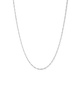 50cm (20") 3mm Width Small Diamond Cut Infinity Link Chain Necklace in Sterling Silver