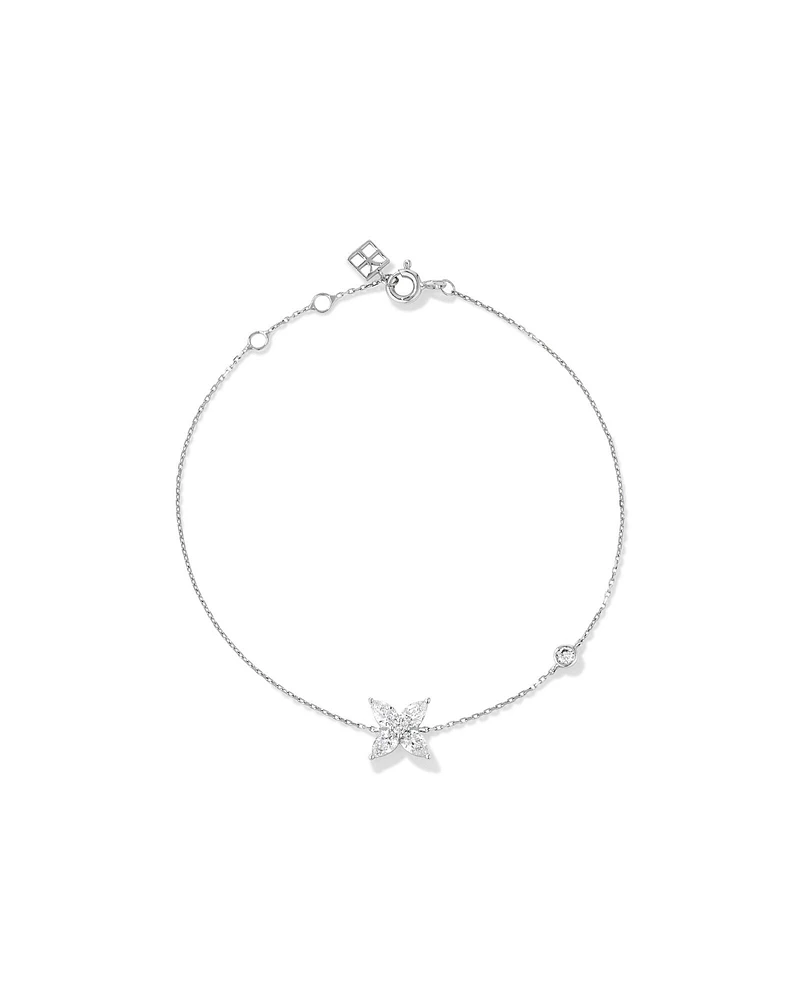 0.50 Carat TW Floret Laboratory-Grown Diamond Bracelet in 10kt White Gold