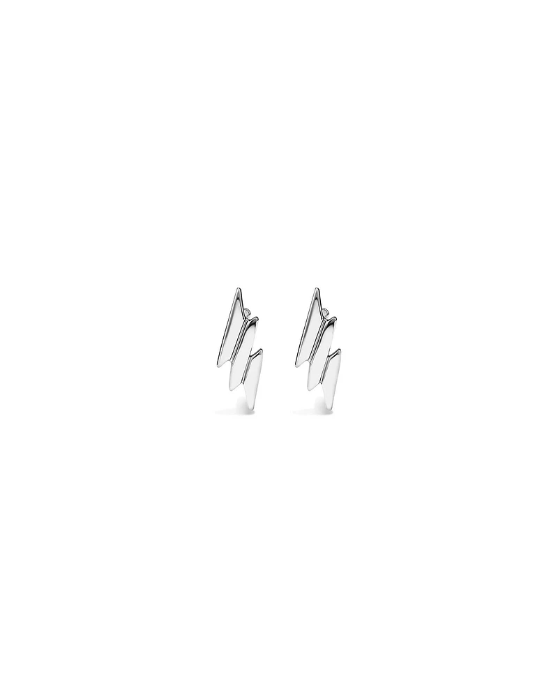 Lightning Bolt Stud Earrings in Sterling Silver