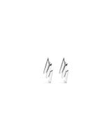 Lightning Bolt Stud Earrings in Sterling Silver