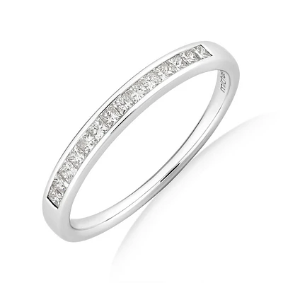 Alliance Evermore en or blanc 14 K avec diamants totalisant 0,25 ct