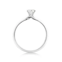 Certified Solitaire Engagement Ring with a 0.34 Carat TW Diamond in 18kt White Gold