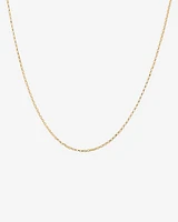 45cm (18") 1mm-1.5mm Width Diamond Cut Belcher Chain in 18kt White Gold