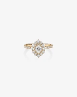 Sir Michael Hill Designer Oval Engagement Ring with 0.92 Carat TW Diamonds in 18kt Gold